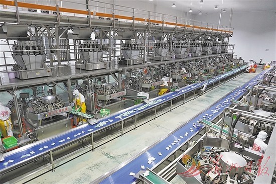 福建红太阳精品有限公司打造中国最大的即食海带生产基地。来源:湄洲日报